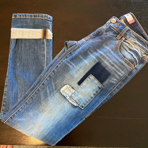 Slim boyfriend Jeans (patches) Sz 00 - Picture 4 of 5